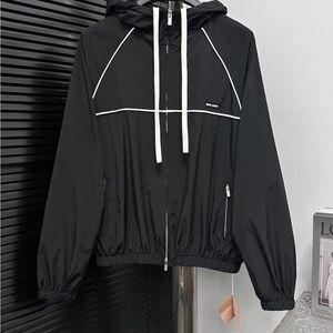 Miu Miu Black Garment with White Piping